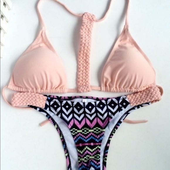 ❤️CLEARANCE❤️ Tribal Print Pink Bikini 😍 - Picture 3 of 3